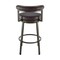Armen Living Neura Swivel Counter or Bar Stool in Mocha Finish with Brown Faux Leather 840254333505 - alternate 8